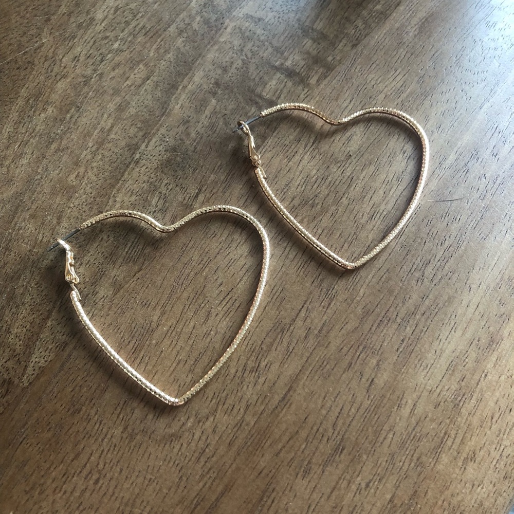 Heart Shaped Hoop Earrings